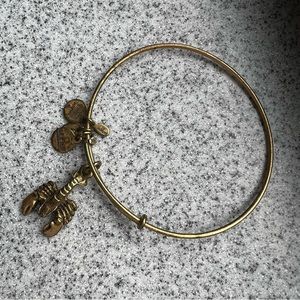 Alex and Ani Rafaelian Gold Lobster Charm Bangle Bracelet